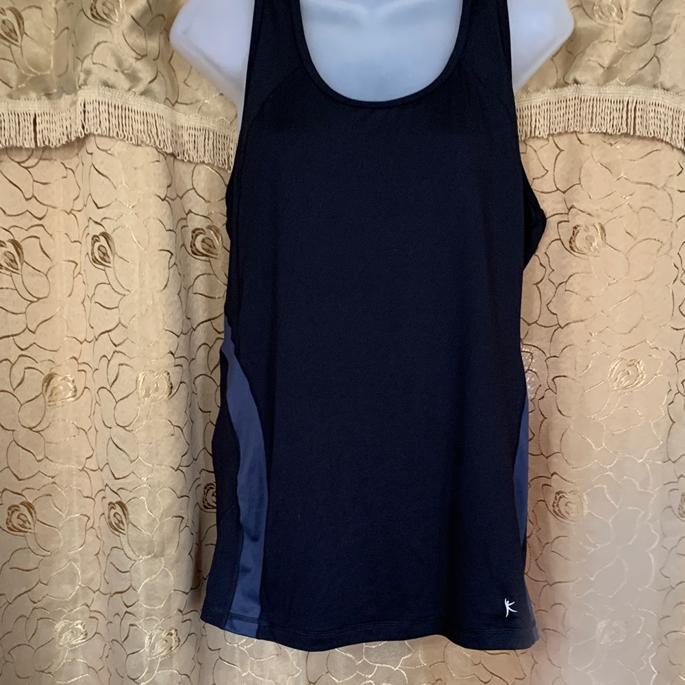 Danskin Now  Black and Charcoal Tank Top. NWOT Size XXL 20